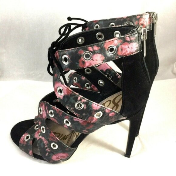 Sam Edelman Phoebe Floral Print Strappy Sandal 10 - Picture 5 of 7